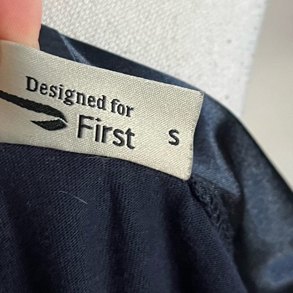 Temperley London • Navy Blue Satin V Neck Blouse - Picture 4 of 6